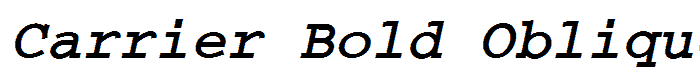 Carrier Bold Oblique font